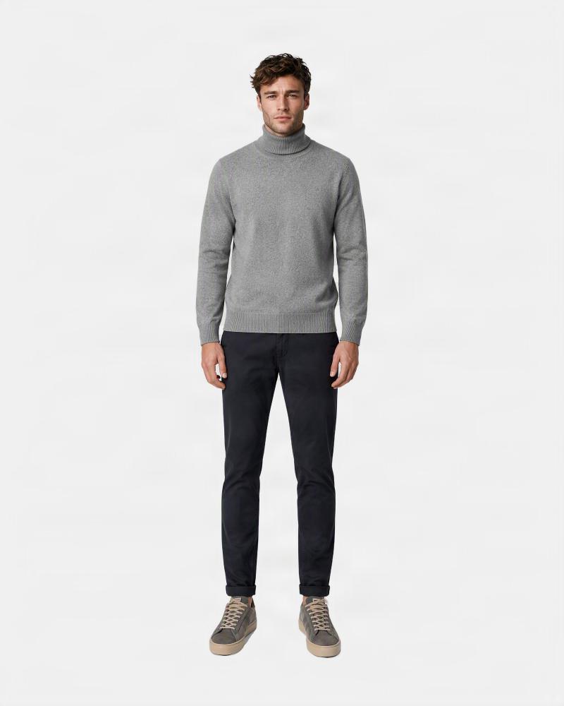PULL COL ROULE D FIESOLI DF 033 GRIS