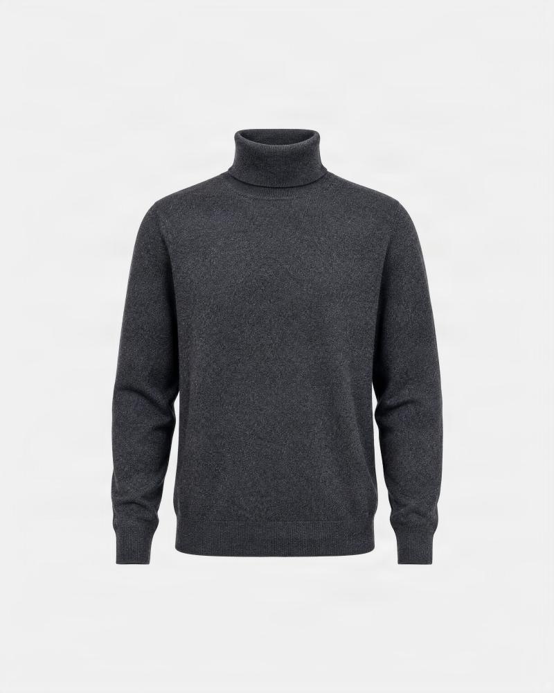 COL  ROULÈ GRAN SASSO PUR CASHMERE GRIS ANTRACITE