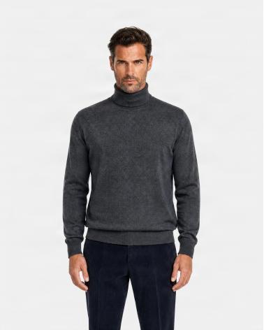 COL  ROULÈ GRAN SASSO PUR CASHMERE GRIS ANTRACITE