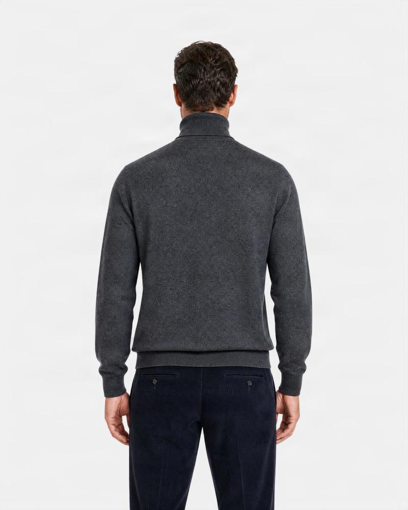 COL  ROULÈ GRAN SASSO PUR CASHMERE GRIS ANTRACITE