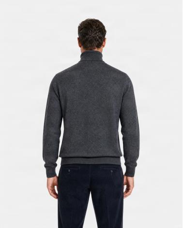 COL  ROULÈ GRAN SASSO PUR CASHMERE GRIS ANTRACITE