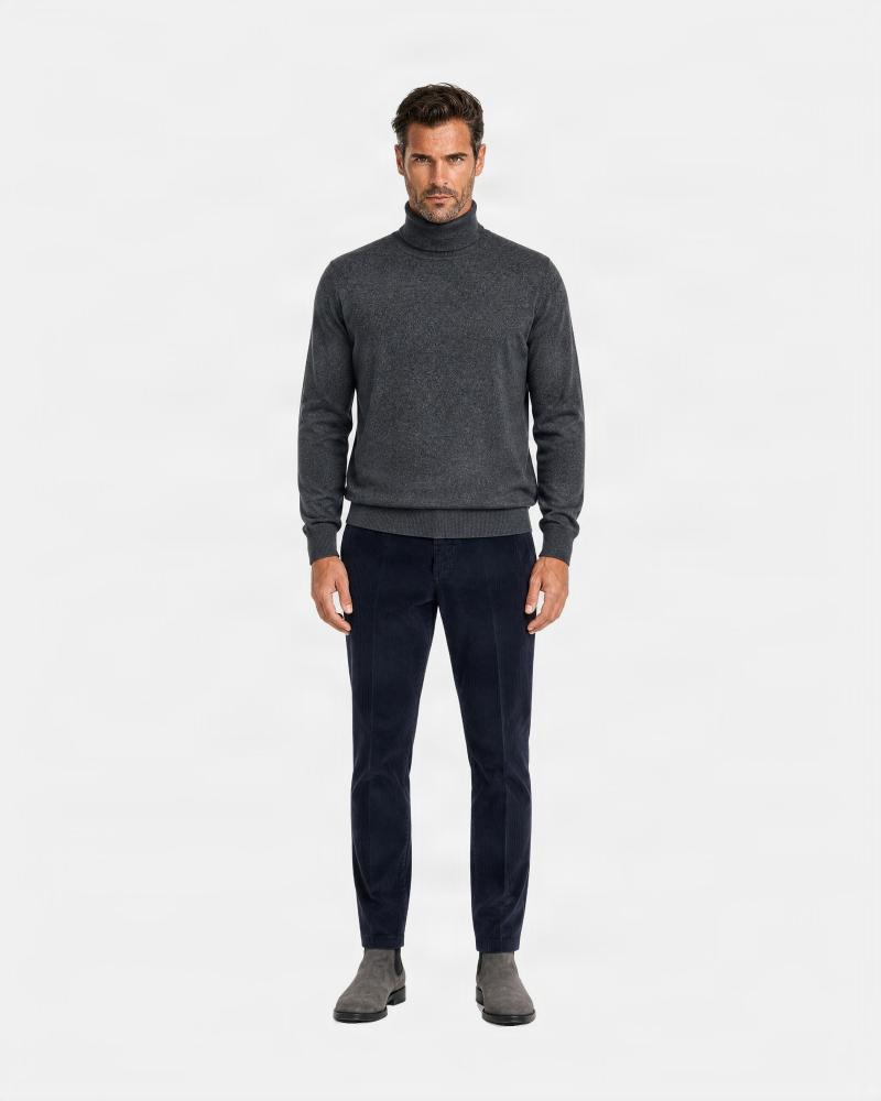 COL  ROULÈ GRAN SASSO PUR CASHMERE GRIS ANTRACITE