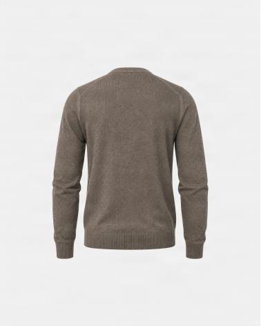 PULL COL ROND GRAN SASSO MERINOS VINTAGE BEIGE