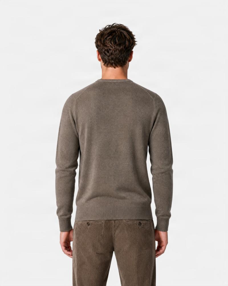 PULL COL ROND GRAN SASSO MERINOS VINTAGE BEIGE