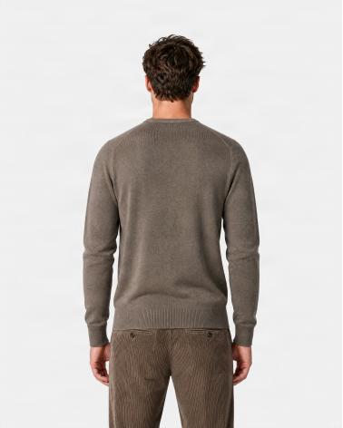PULL COL ROND GRAN SASSO MERINOS VINTAGE BEIGE