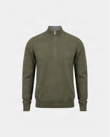 PULL POLO GRAN SASSO ZIPPÈ KAKI