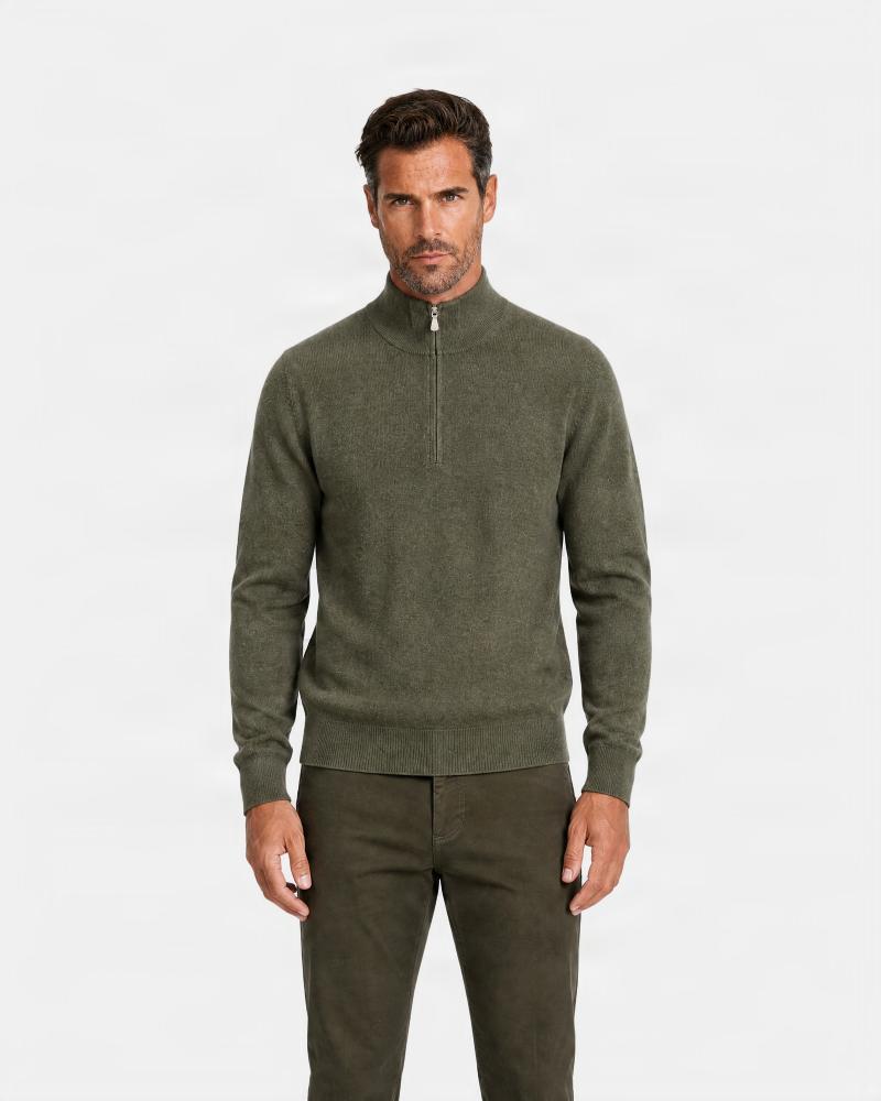 PULL POLO GRAN SASSO ZIPPÈ KAKI