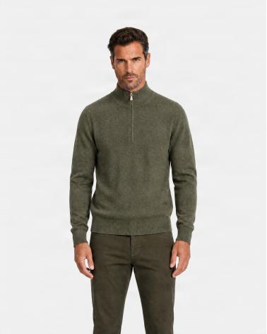 PULL POLO GRAN SASSO ZIPPÈ KAKI