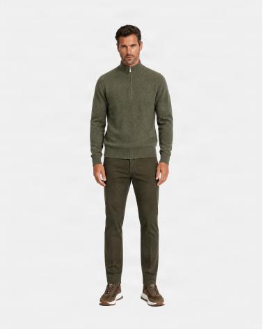 PULL POLO GRAN SASSO ZIPPÈ KAKI
