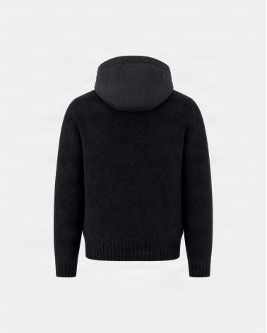 GILET CAPUCHE  GRAN SASSO ZIPPÈ NOIR 