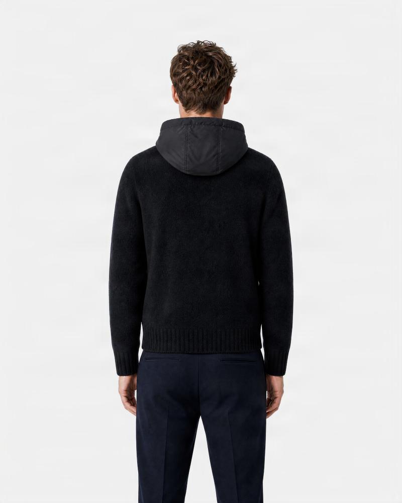 GILET CAPUCHE  GRAN SASSO ZIPPÈ NOIR 