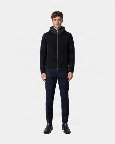 GILET CAPUCHE  GRAN SASSO ZIPPÈ NOIR 