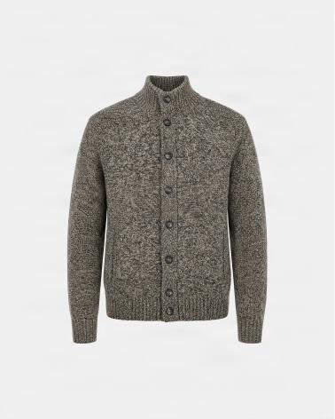 CARDIGAN SLOWEAR CHINÈ MARRON