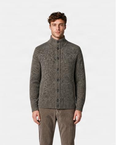 CARDIGAN SLOWEAR CHINÈ MARRON