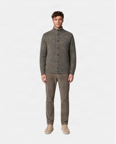 CARDIGAN SLOWEAR CHINÈ MARRON