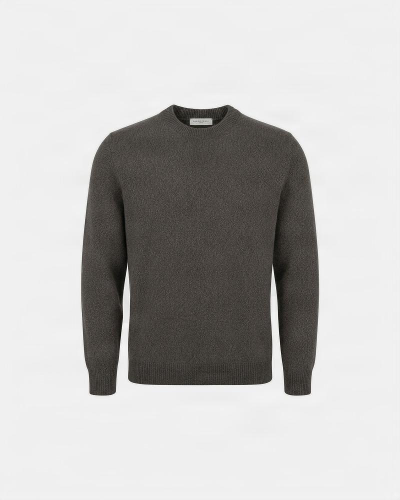 PULL D FIESOLI 0067  COL ROND Chiné Beige