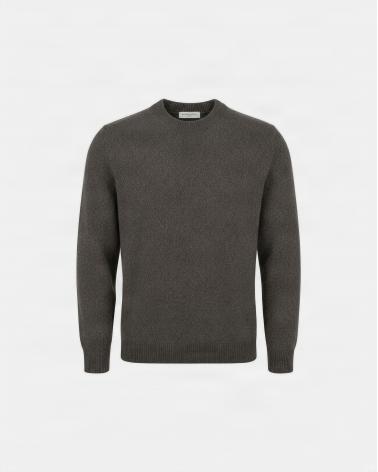 PULL D FIESOLI 0067  COL ROND Chiné Beige