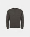 PULL D FIESOLI 0067  COL ROND Chiné Beige