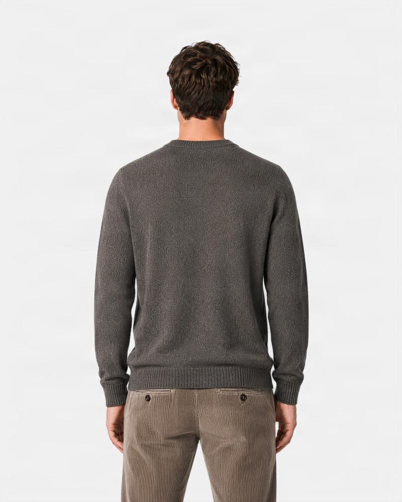 PULL D FIESOLI 0067  COL ROND Chiné Beige
