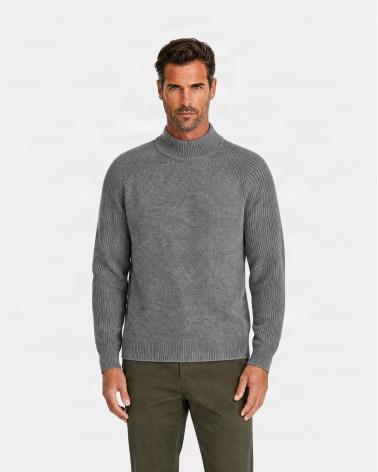 PULL D FIESOLI COL MONTANT DF0039 GRIS