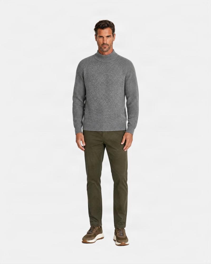 PULL D FIESOLI COL MONTANT DF0039 GRIS