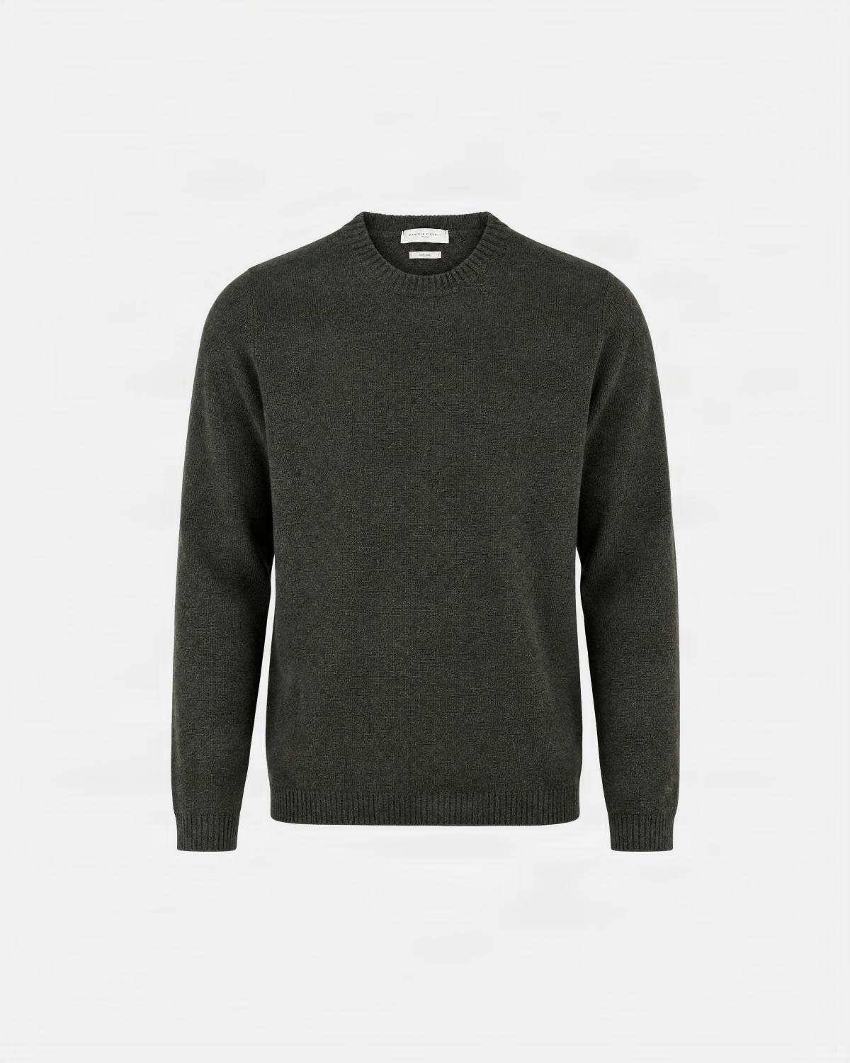 PULL D FIESOLI COL ROND DF0078 KAKI