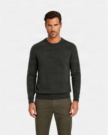 PULL D FIESOLI COL ROND DF0078 KAKI