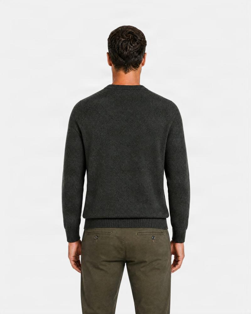 PULL D FIESOLI COL ROND DF0078 KAKI