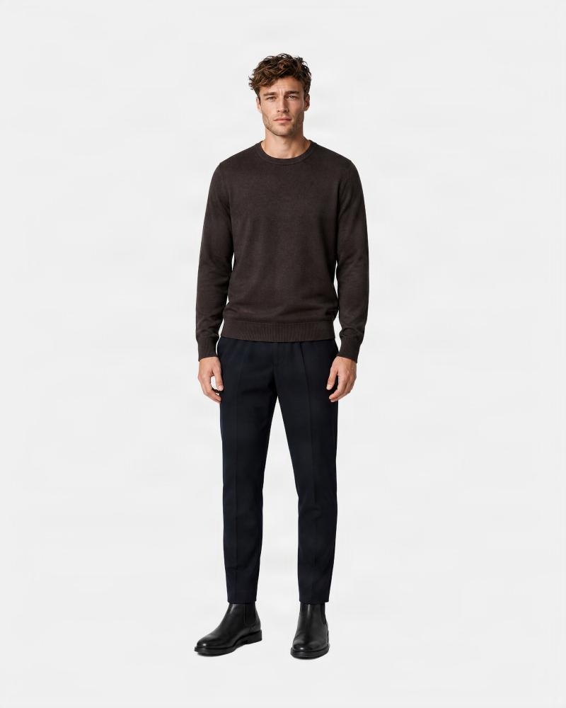 PULL COL ROND  D FIESOLI 9045 MARRON