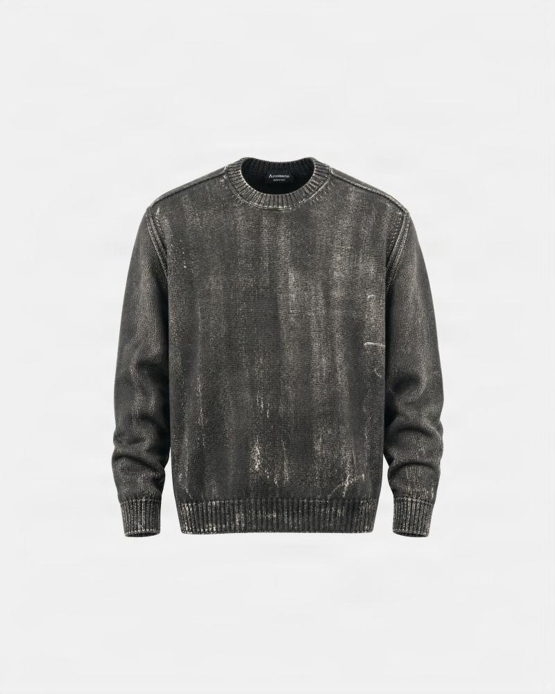 PULL COL ROND SCRAP/DEEP FOREST VERT FORET