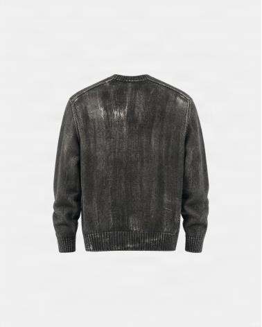 PULL COL ROND SCRAP/DEEP FOREST VERT FORET