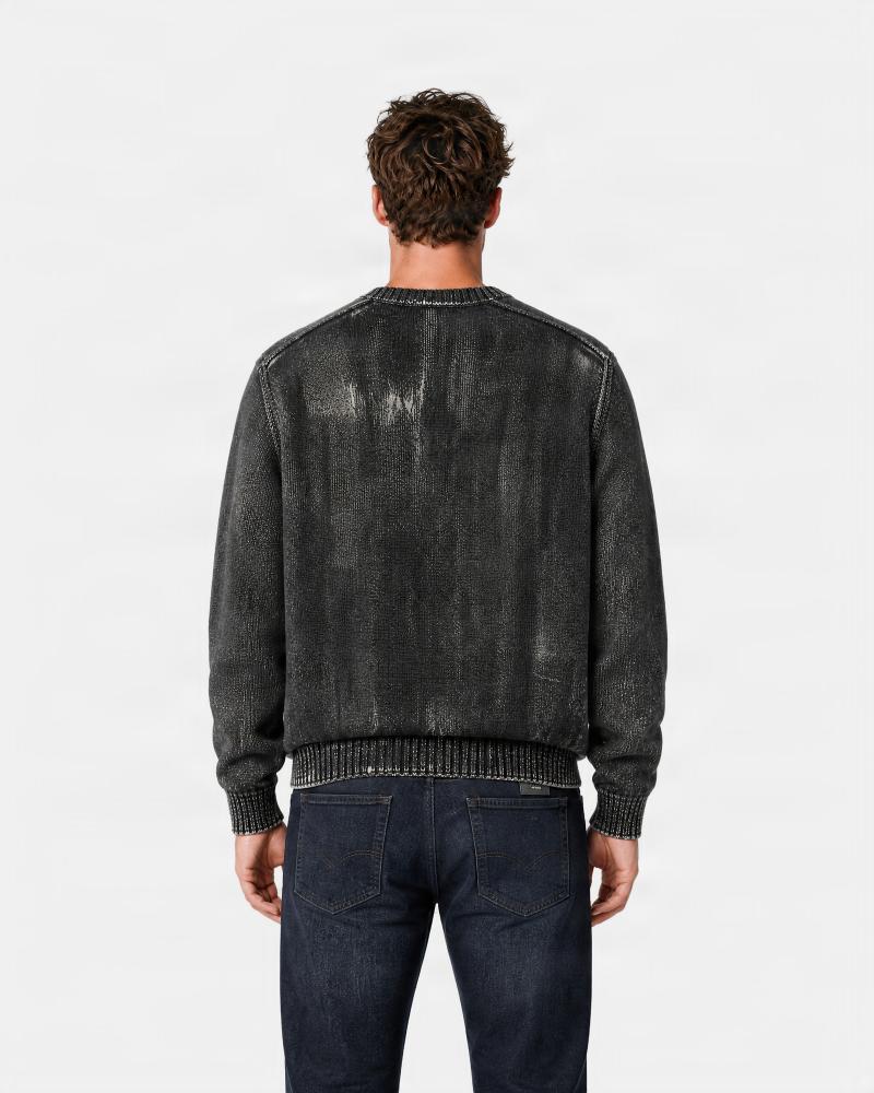 PULL COL ROND SCRAP/DEEP FOREST VERT FORET