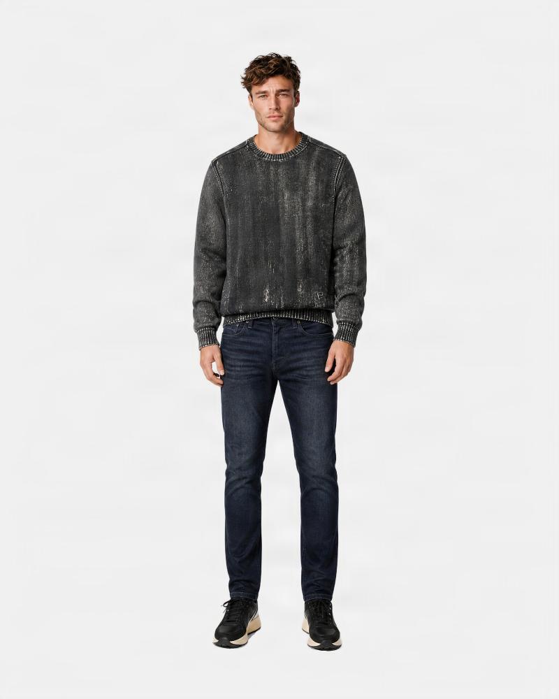 PULL COL ROND SCRAP/DEEP FOREST VERT FORET