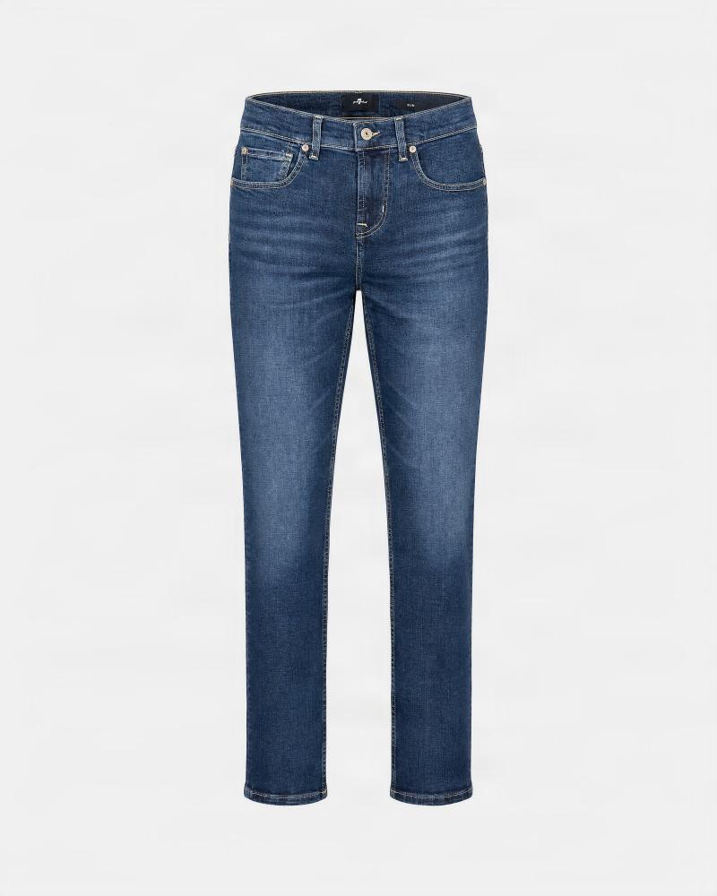 JEAN 7 ALL FOR MANKIND SLIMMY FORGE  BLEU Délavé
