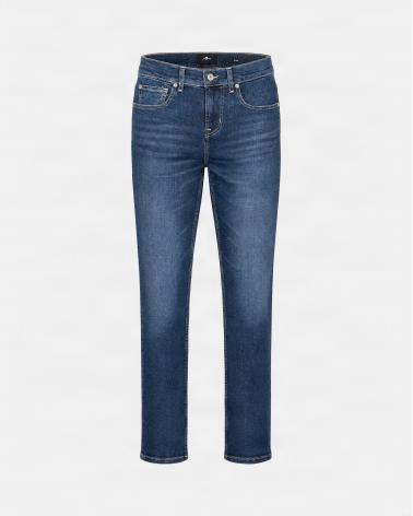 JEAN 7 ALL FOR MANKIND SLIMMY FORGE  BLEU Délavé