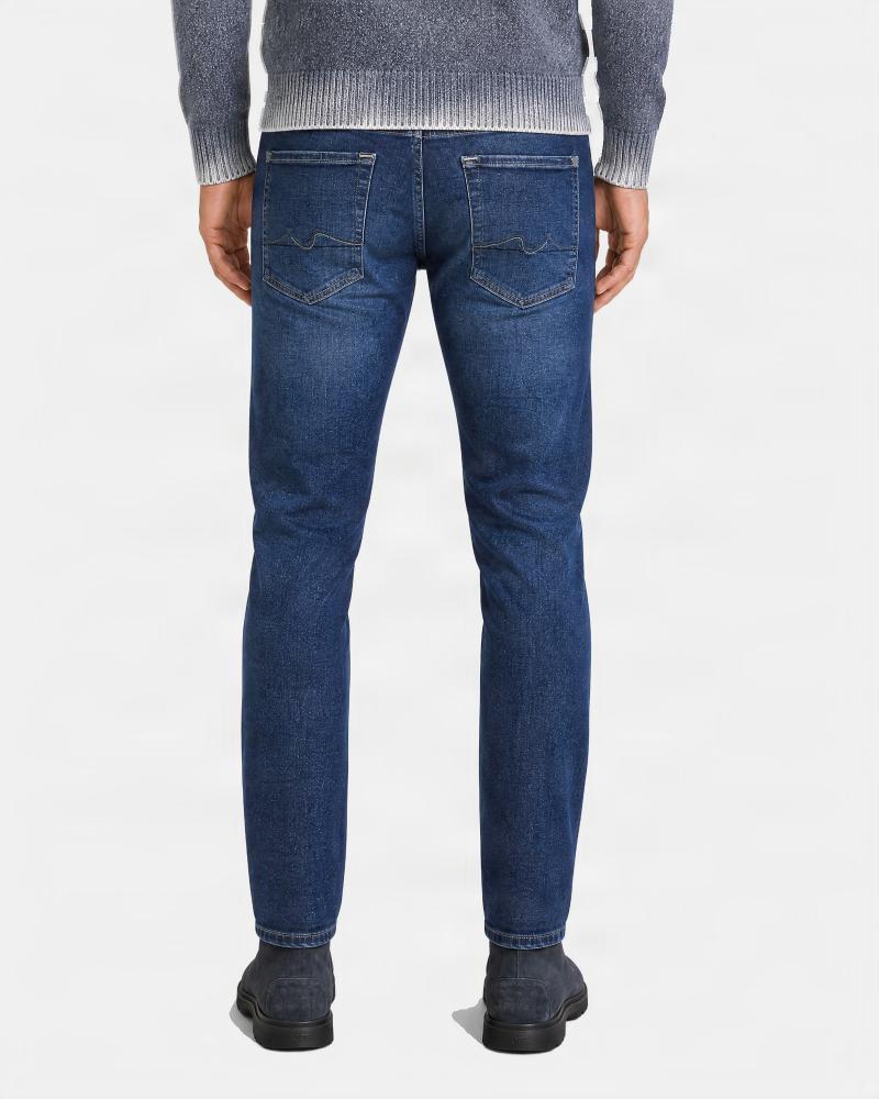 JEAN 7 ALL FOR MANKIND SLIMMY FORGE  BLEU Délavé