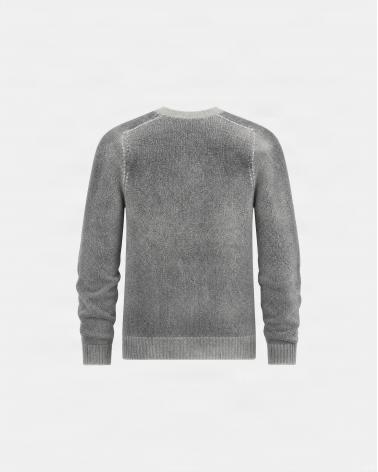PULL COL ROND AROVESCIO CHINE/REVERIBLE GRIS