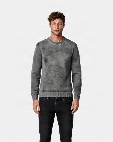 PULL COL ROND AROVESCIO /REVERIBLE VERT