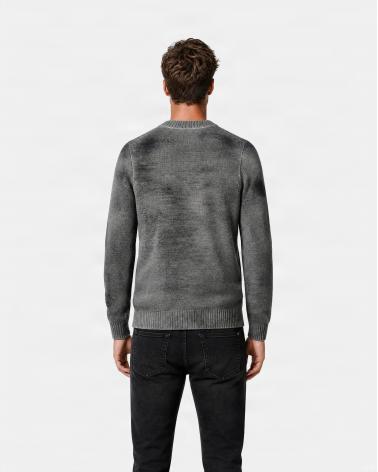 PULL COL ROND AROVESCIO /REVERIBLE VERT
