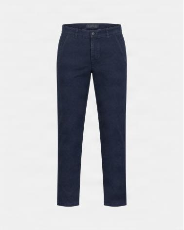 PANTALON ASPESI CHINO EN GABARDINE DE COTON MARINE