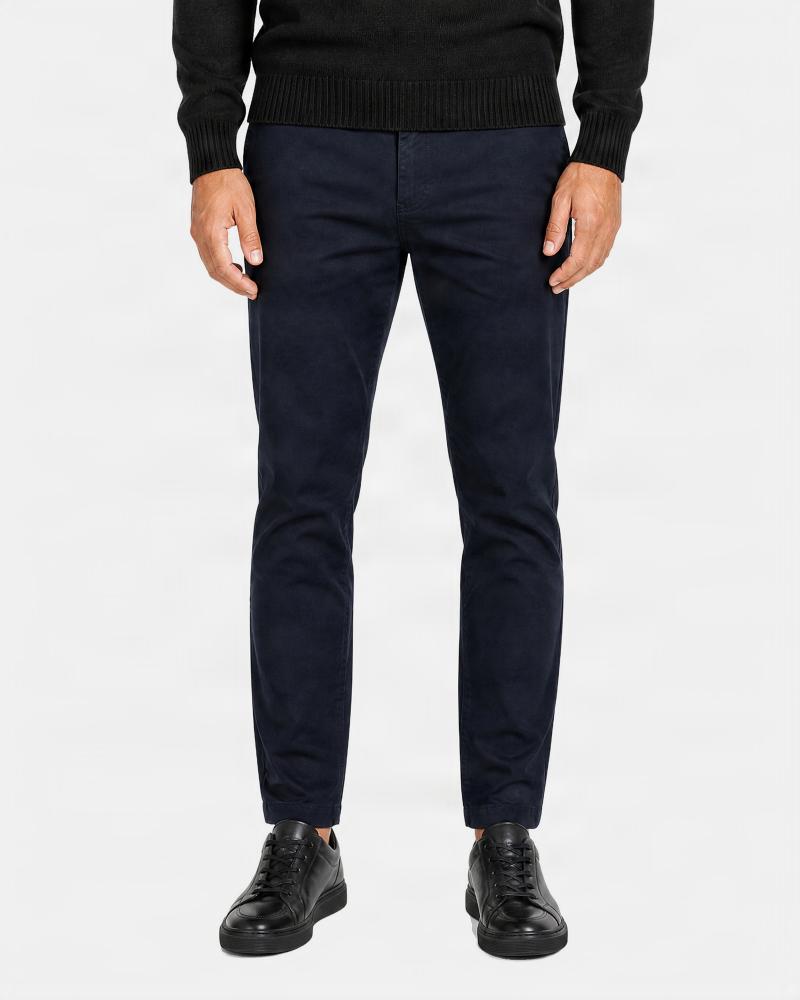PANTALON ASPESI CHINO EN GABARDINE DE COTON MARINE