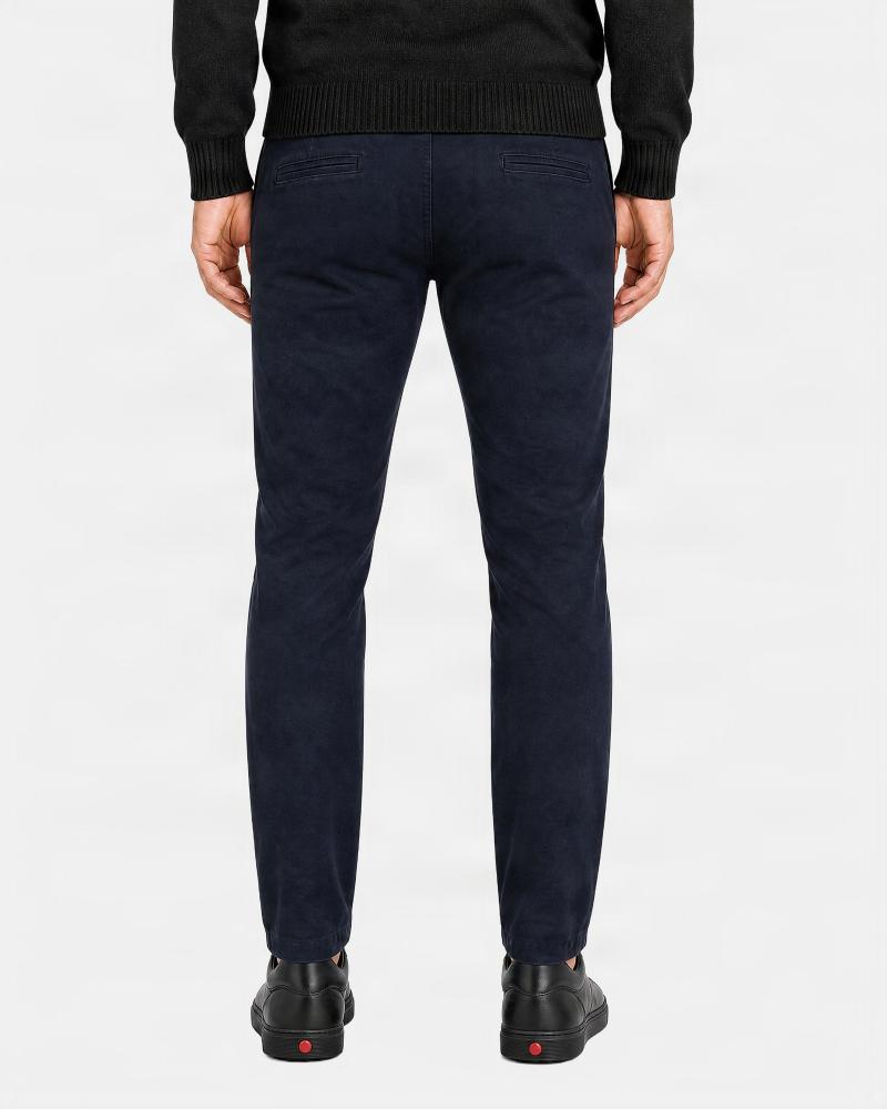 PANTALON ASPESI CHINO EN GABARDINE DE COTON MARINE