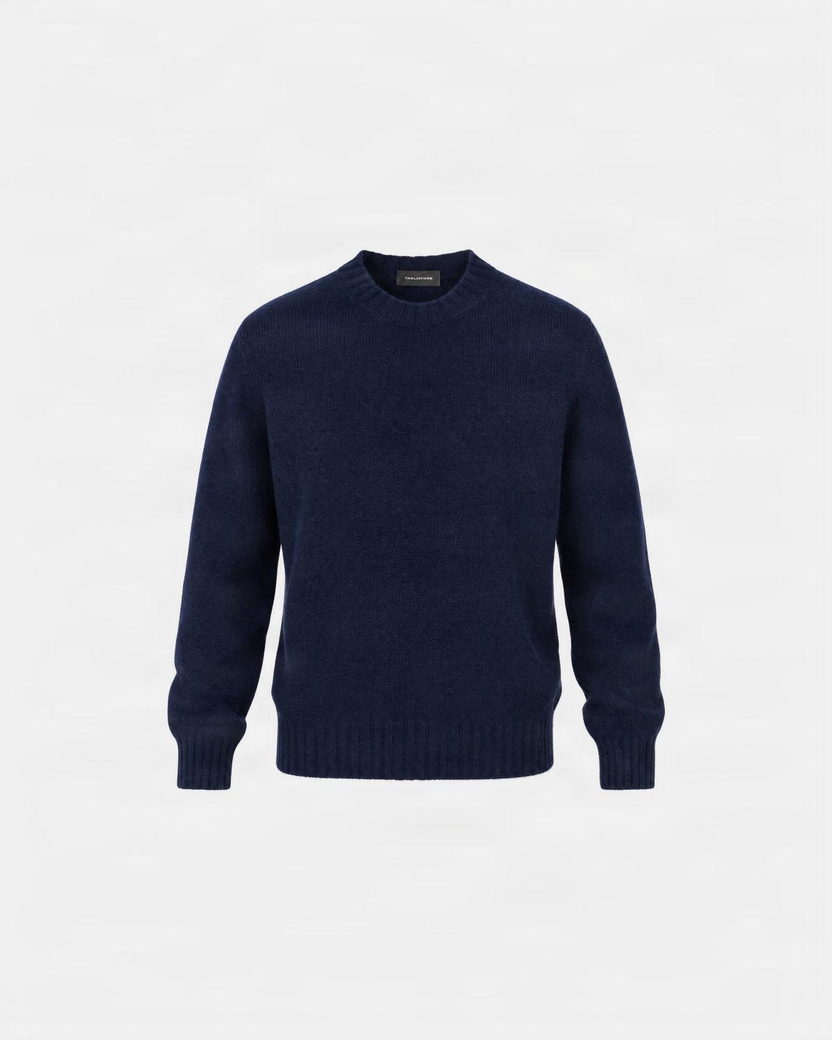 PULL COL ROND TAGLIATORE NOBHIL PUR CASHMERE MARINE