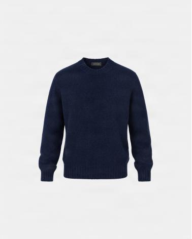 PULL COL ROND TAGLIATORE NOBHIL PUR CASHMERE MARINE