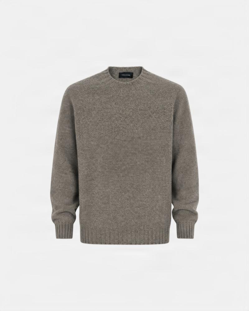 PULL COL ROND TAGLIATORE NOBHIL PUR CASHMERE BEIGE