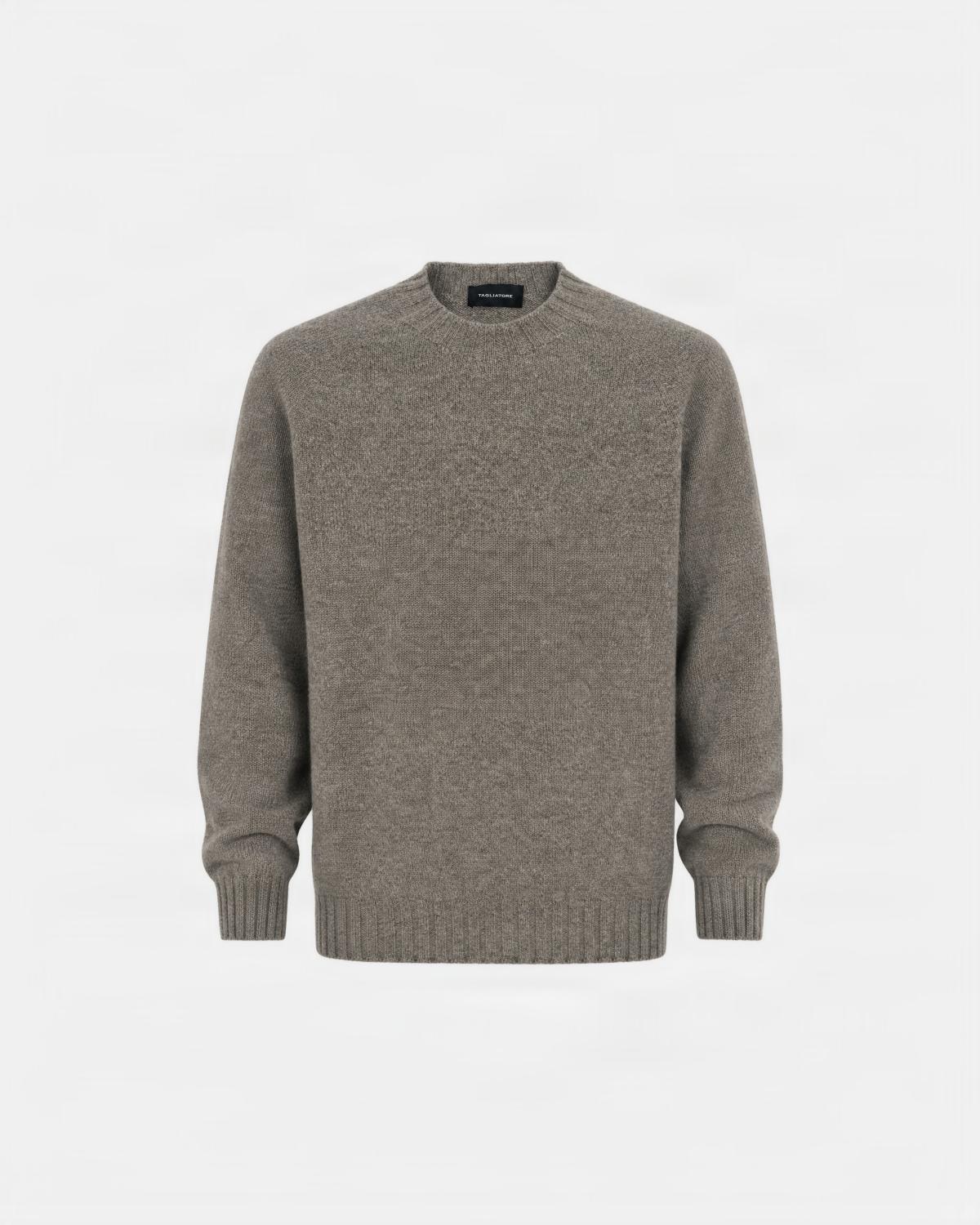 PULL COL ROND TAGLIATORE NOBHIL PUR CASHMERE BEIGE