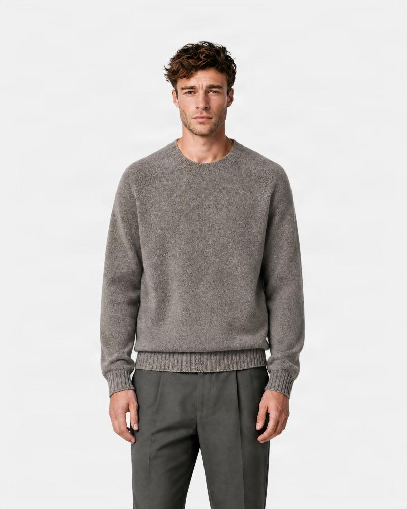 PULL COL ROND TAGLIATORE NOBHIL PUR CASHMERE BEIGE