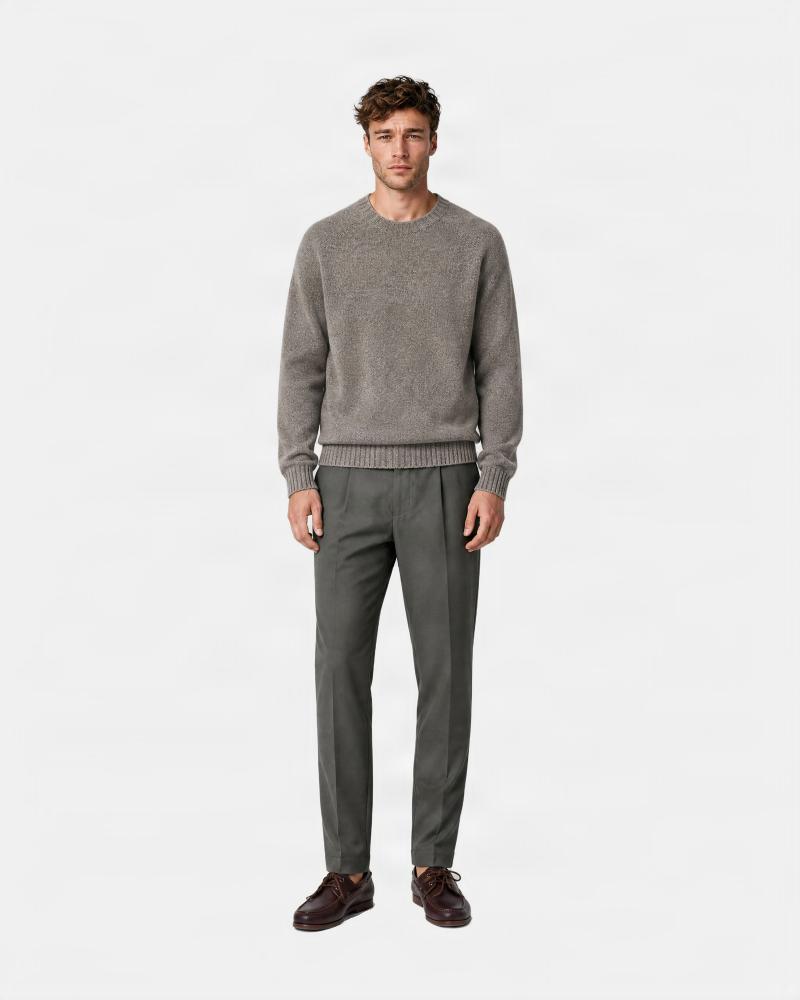 PULL COL ROND TAGLIATORE NOBHIL PUR CASHMERE BEIGE