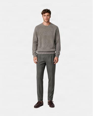 PULL COL ROND TAGLIATORE NOBHIL PUR CASHMERE BEIGE