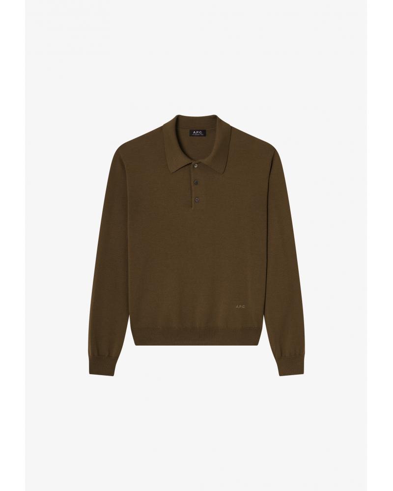 POLO MAILLE  A.P.C.RIOU KAKI